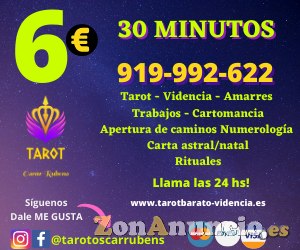 Limpiezas energéticas amor y trabajo 6 € los 30 min